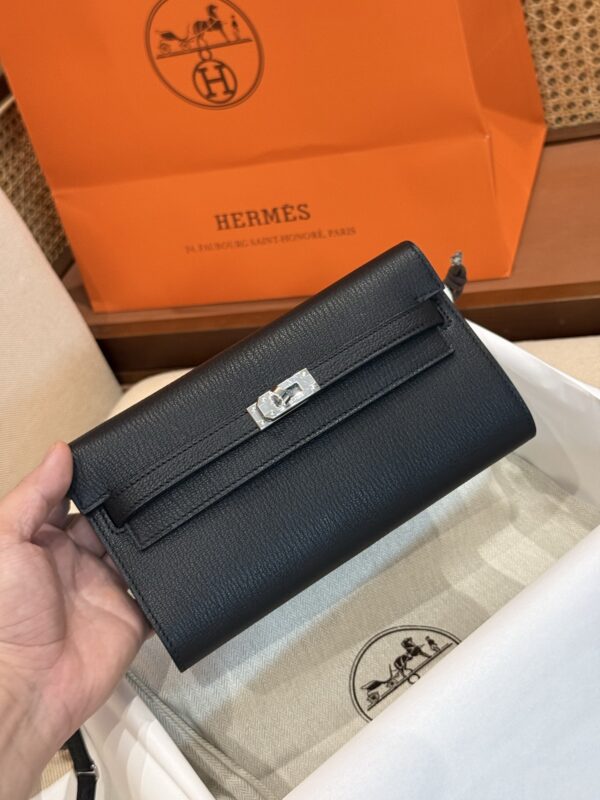 GPC Mode Constance To Go Wallet Chevre Leather CC89 Noir PHW