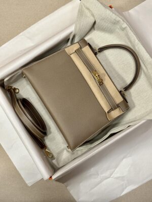 GPC Mode Full Handmade Kelly Sellier 25CM Epsom 18 Etoupe GHW