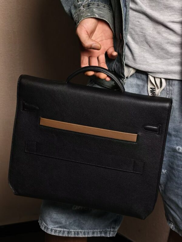 GPC Mode Kelly Depeches 36CM Evercolor CK89 Noir / Togo CK18 Etoupe Silver Hardware
