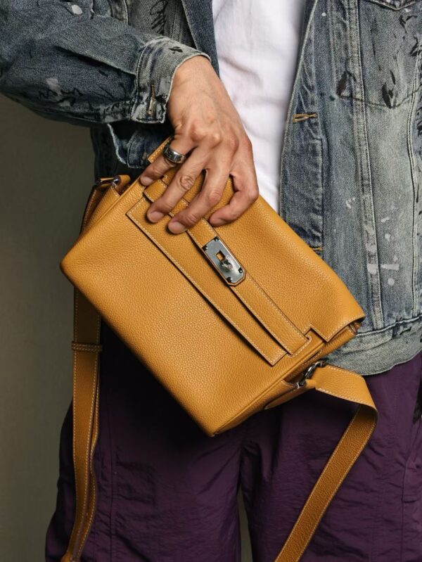 GPC Mode Kelly Messenger 27CM Togo Leather CK21 Naturel Sable PHW