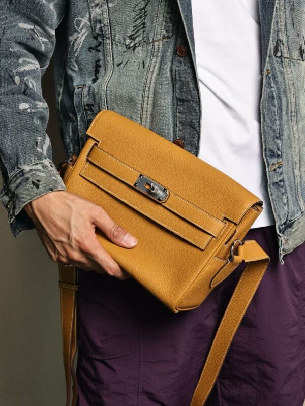 GPC Mode Kelly Messenger 27CM Togo Leather CK21 Naturel Sable PHW