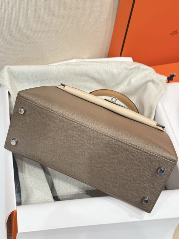 GPC Mode Kelly Sellier 28CM Epsom Leather CK18 Etoupe / 2S Sesame PHW