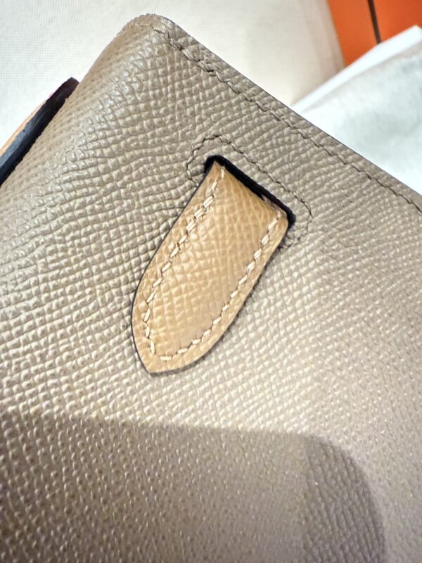 GPC Mode Kelly Sellier 28CM Epsom Leather CK18 Etoupe / 2S Sesame PHW