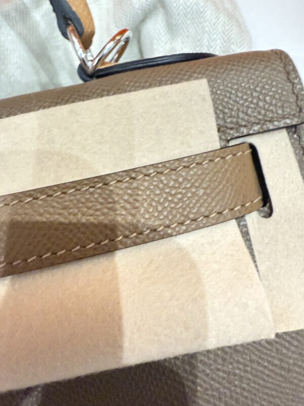 GPC Mode Kelly Sellier 28CM Epsom Leather CK18 Etoupe / 2S Sesame PHW