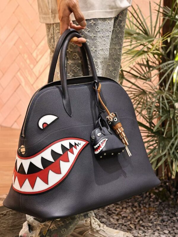 GPC Mode Men’s Tote Bag Bolide Shark 45CM Togo Leather 2Z Blue Nuit PHW