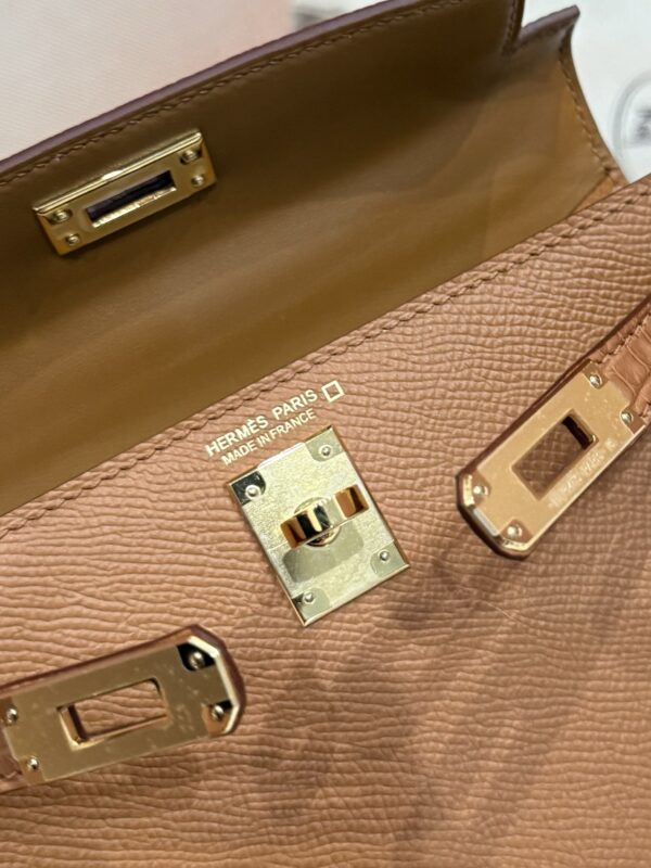 GPC Mode Mini Kelly Touch CC37 Gold Epsom / Matte Alligator Crocodile GHW