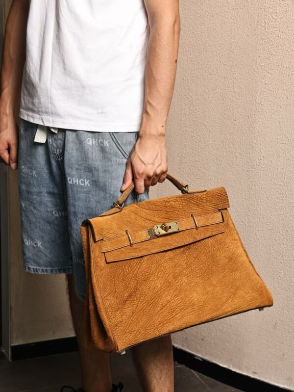 GPC Mode Special Order 22 Safran Washed Cordovan Kelly Maxi 42CM GHW