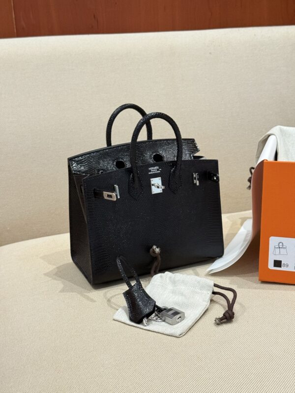 GPC Mode Birkin 20CM Sellier CK89 Noir Luxury Women’s Bag Lizard Leather PHW