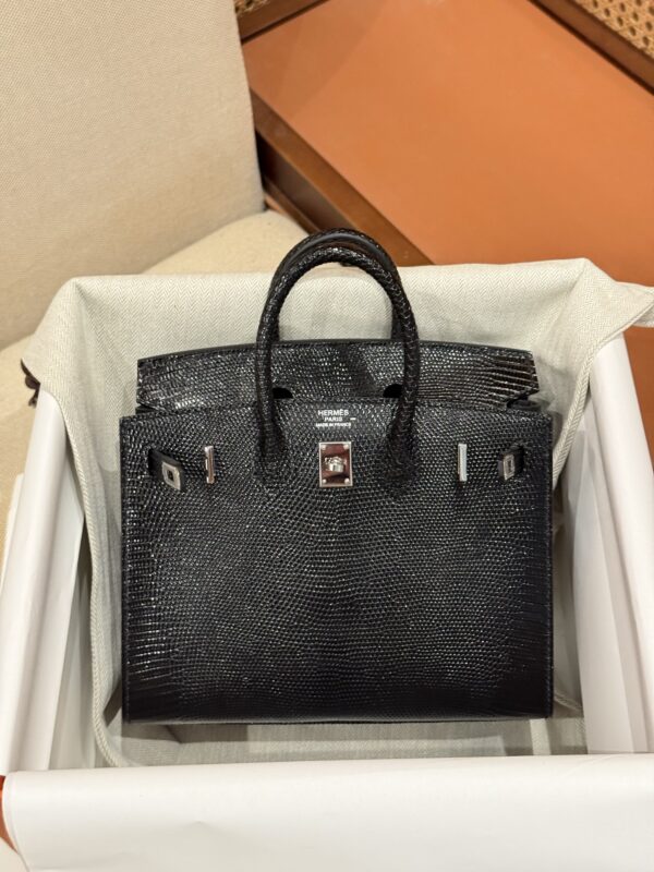 GPC Mode Birkin 20CM Sellier CK89 Noir Luxury Women’s Bag Lizard Leather PHW