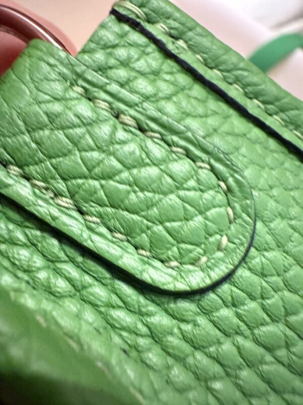 GPC Mode Evelyne Mini 16CM TC Leather Shoulder Bag U4 Vert Vertigo With Two-colors Strap PHW