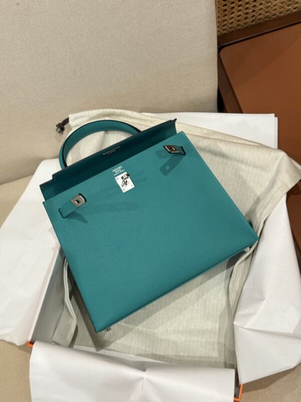 GPC Mode Kelly 25CM Sellier Epsom Leather U1 Vert Verone PHW