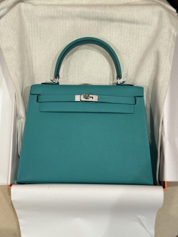 GPC Mode Kelly 25CM Sellier Epsom Leather U1 Vert Verone PHW