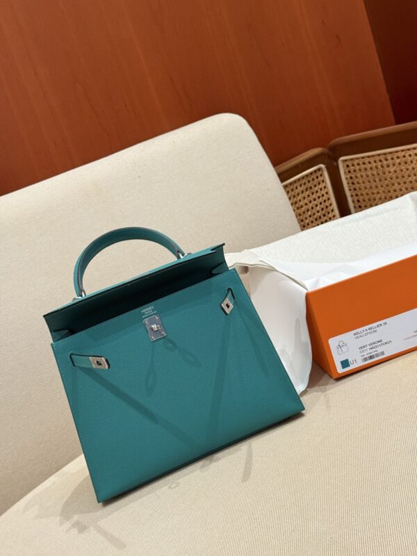 GPC Mode Kelly 25CM Sellier Epsom Leather U1 Vert Verone PHW