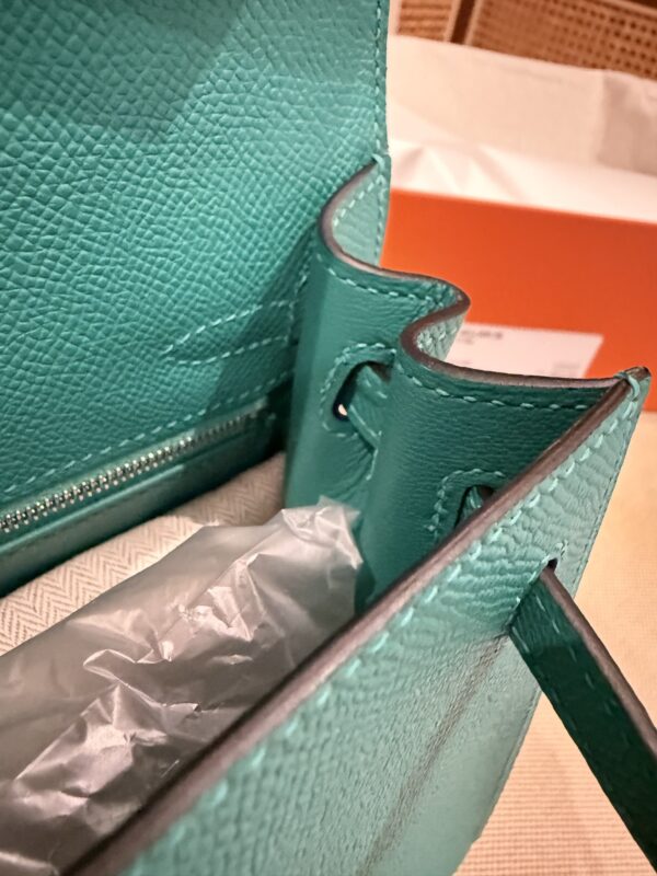 GPC Mode Kelly 25CM Sellier Epsom Leather U1 Vert Verone PHW