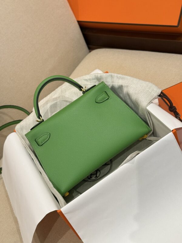 GPC Mode Mini Kelly 19CM Clutch Bag U4 Vert Vertigo Epsom Leather GHW