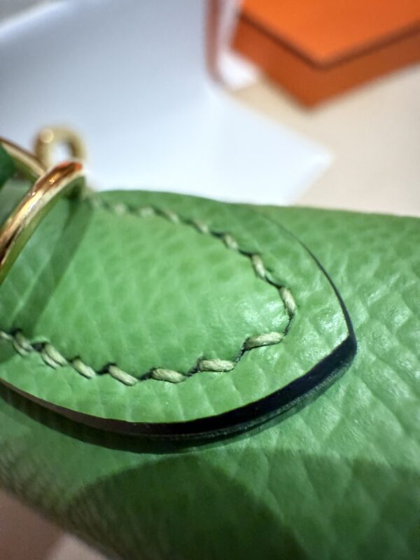 GPC Mode Mini Kelly 19CM Clutch Bag U4 Vert Vertigo Epsom Leather GHW