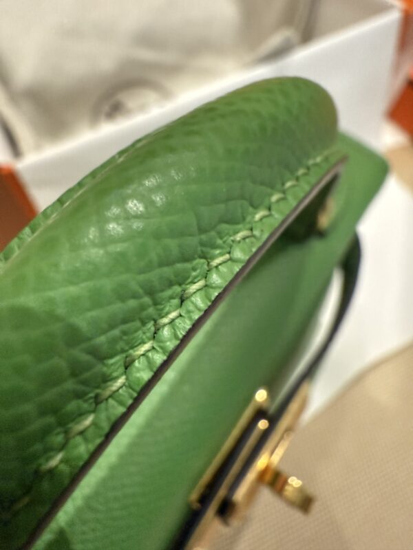 GPC Mode Mini Kelly 19CM Clutch Bag U4 Vert Vertigo Epsom Leather GHW