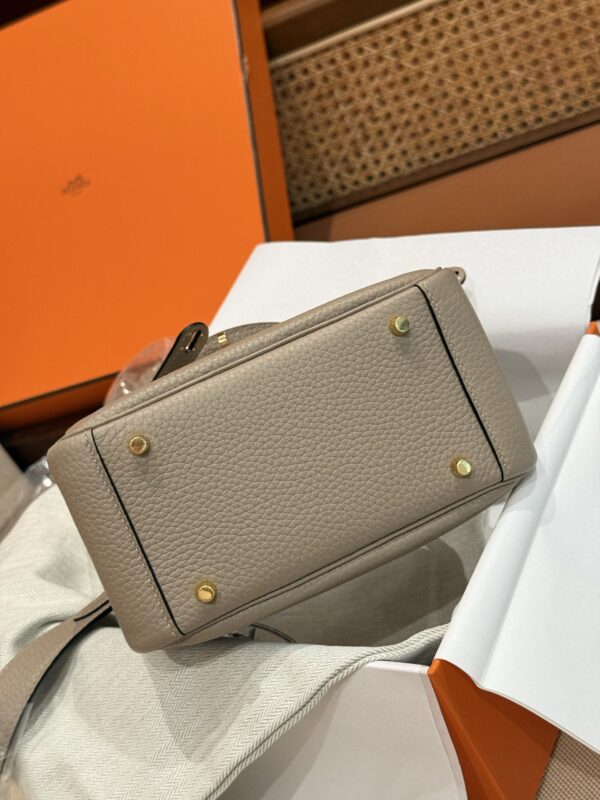 GPC Mode Mini Lindy 19CM Women’s Shoulder Bag TC Leather CC81 Gris Tourterelle GHW