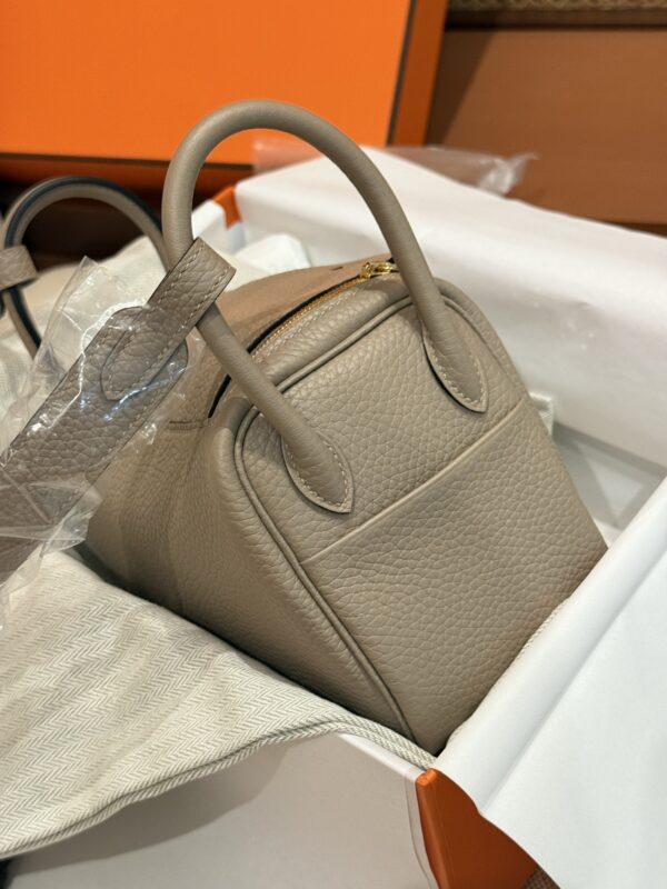 GPC Mode Mini Lindy 19CM Women’s Shoulder Bag TC Leather CC81 Gris Tourterelle GHW