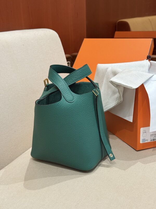 GPC Mode Picotin 18CM Z6 Malachite TC Leather GHW