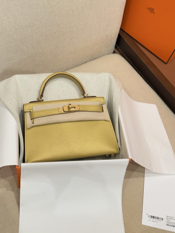 GPC Mode  Mini Kelly 19CM Y9 Dore Chevre Leather Light GHW