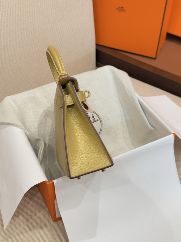 GPC Mode  Mini Kelly 19CM Y9 Dore Chevre Leather Light GHW