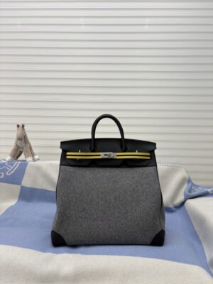 GPC Mode Birkin Hac 40CM Men's Bag Togo Leather / Feutre Wool PHW Hardware