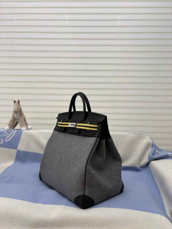 GPC Mode Birkin Hac 40CM Men's Bag Togo Leather / Feutre Wool PHW Hardware