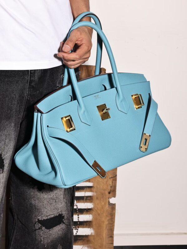 GPC Mode Birkin HAC 42CM Shoulder P3 Blue De Nord Togo Leather GHW Hardware