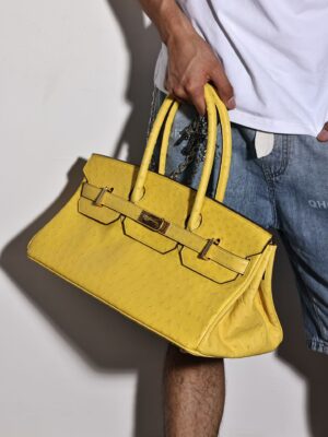 GPC Mode Birkin Shoulder HAC 42CM 9R Lime KK Ostrich Leather GHW Hardware