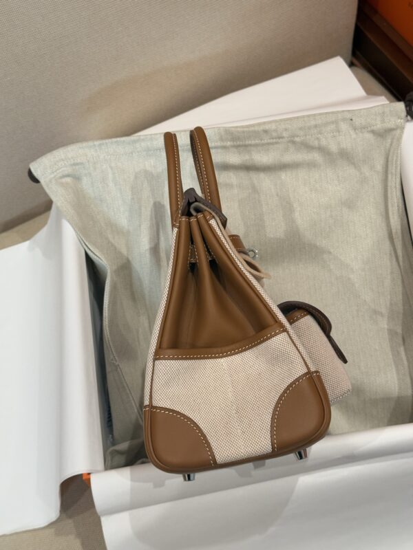 GPC Mode Birkin Cargo 25CM CK37 Gold Leather / Beige Canvas PHW In stock