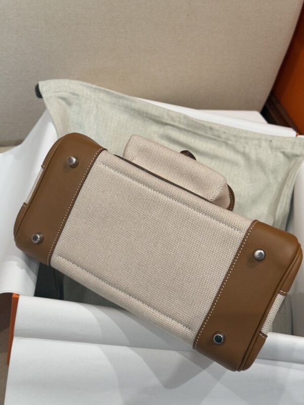 GPC Mode Birkin Cargo 25CM CK37 Gold Leather / Beige Canvas PHW In stock