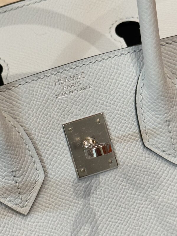 GPC Mode Birkin Sellier 25CM T0 Blue Brume Epsom Leather PHW