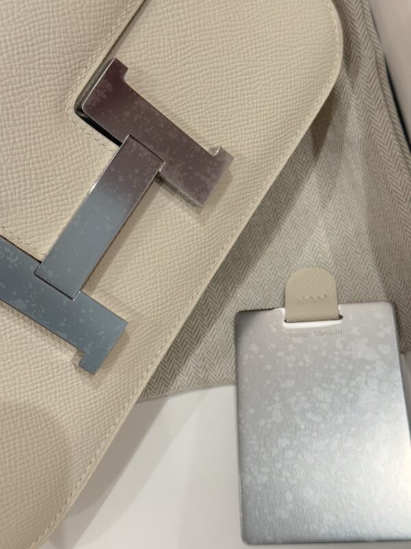 GPC Mode Constance 24CM With Mirror CK10 Craie Epsom Leather PHW