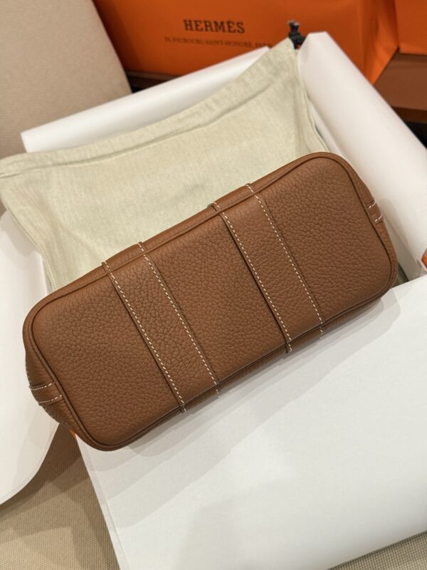 GPC Mode Garden Party Mini 23 CK37 Gold Leather & Beige Canvas PHW Hardware