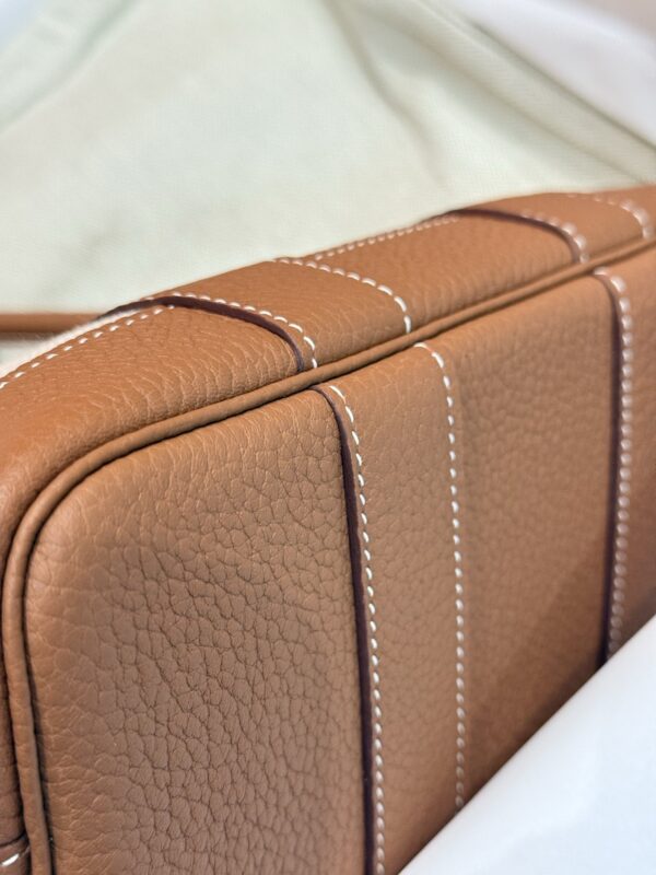 GPC Mode Garden Party Mini 23 CK37 Gold Leather & Beige Canvas PHW Hardware